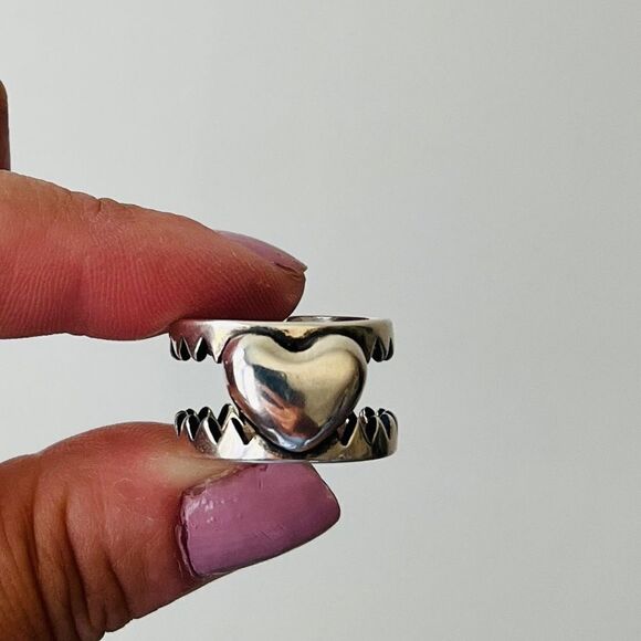 The Jagged Heart statement ring  adjustable in 925 - Picture 11 of 12